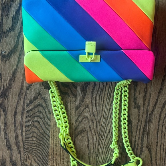 NWOT Kurt Geiger Brixton Colorful Striped Women's Bag - Picture 3 of 9